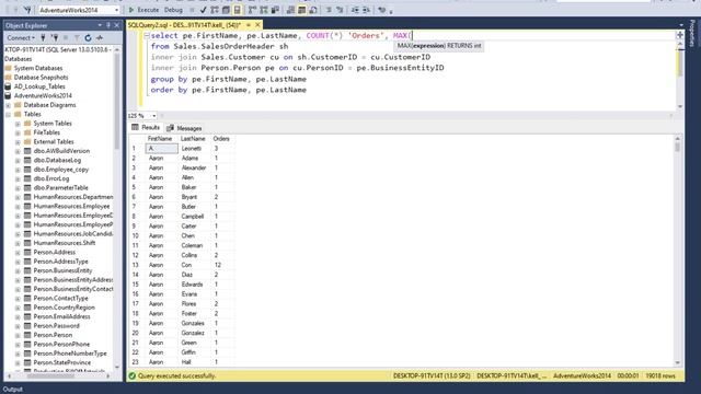 MS SQL tutorial on aggregate functions (COUNT, MIN, MAX, SUM AND AVG) смотреть онлайн