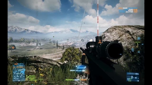 Battlefield 3 | Long range Sniper headshots - Epic final kill [HD] смотреть онлайн