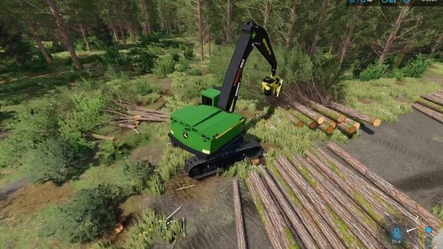 FS22?Logging?Pine forest ?Part 3: Processor?John Deere 959MH ? смотреть онлайн