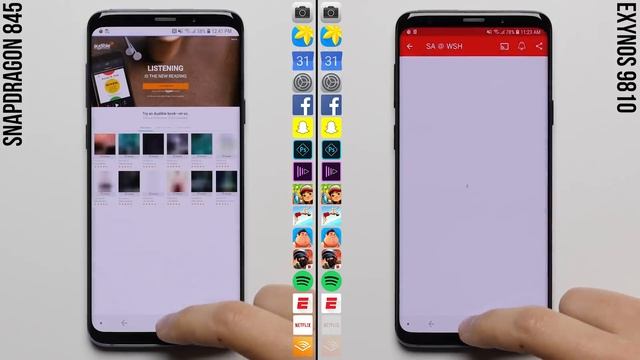 Galaxy S9 (Snapdragon) vs. Galaxy S9 (Exynos) Speed Test смотреть онлайн