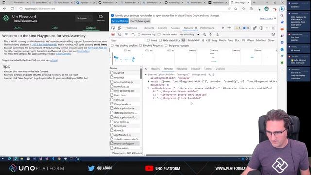 Uno Platform Live Coding: Glancing at .NET 8 WASM Jiterpreter, & relative source bindings issue смотреть онлайн