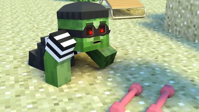 Minecraft MUSCLE vs THIEF Zombie and Zomma Life | Minecraft Animation смотреть онлайн