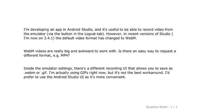 Android : Can I record video in Android Studio in another format, instead of WebM? смотреть онлайн