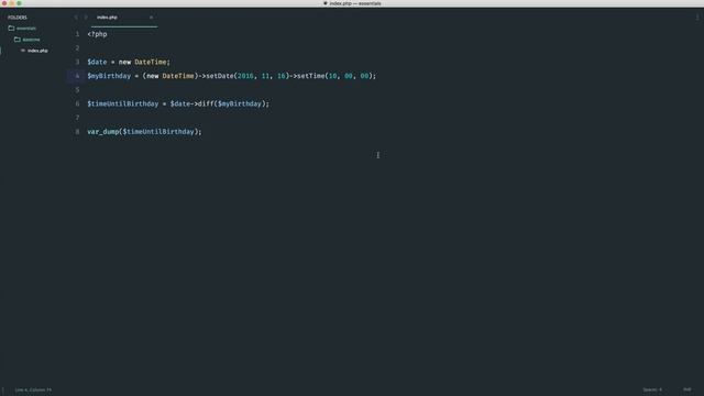 PHP Essentials: DateTime: Differences (4/9) смотреть онлайн