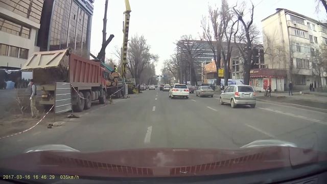 Алматы. Пилят деревья на улице Мира смотреть онлайн