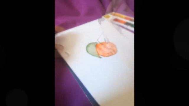 Рисуем мандарин. смотреть онлайн