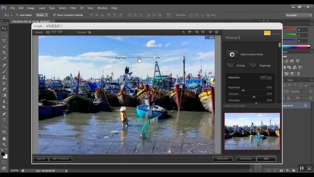 Xử lý ảnh bầu trời dư sáng với Plugin Viveza 2 trong photoshop смотреть онлайн