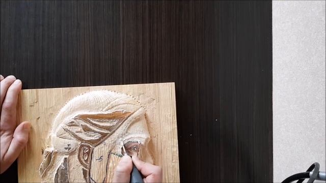 Carving wooden Daenerys portrait. Wooden bas relief. Drožiu reljefą paveikslą. смотреть онлайн