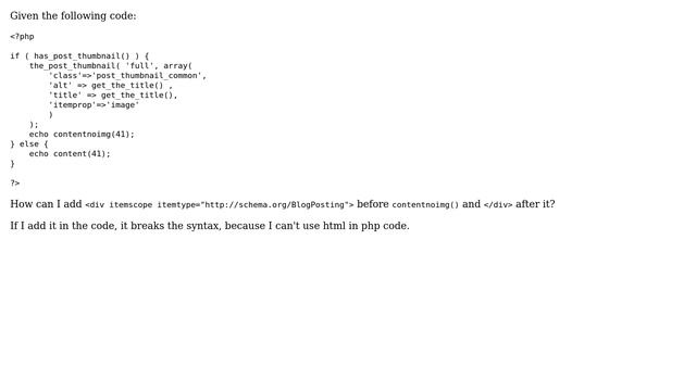 Wordpress: Adding schema to text content in the loop, how? смотреть онлайн