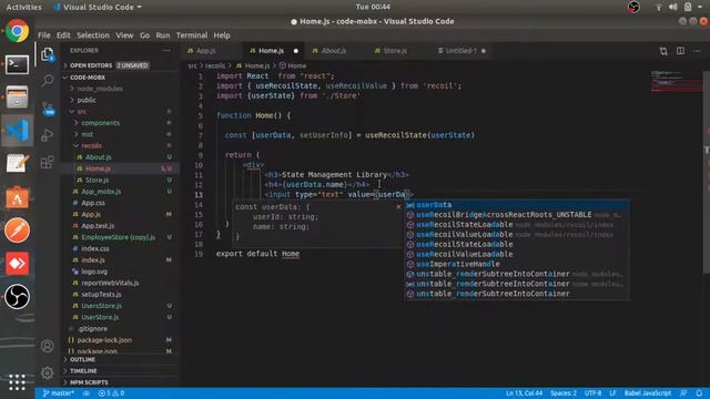 Recoil | State Management Library | Part #60 | React js in Hindi tutorial смотреть онлайн
