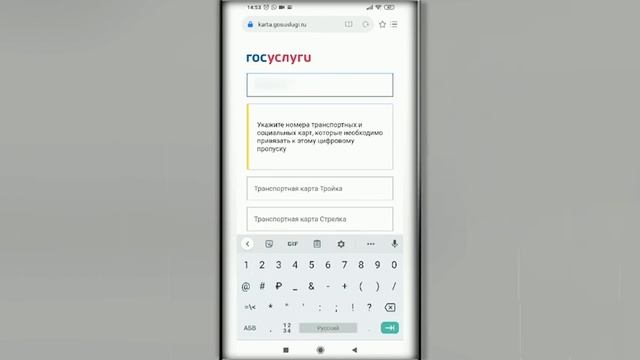 Как внести номер транспортной карты в цифровой пропуск смотреть онлайн