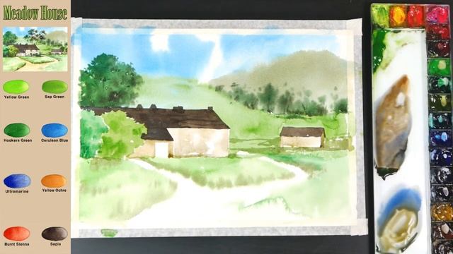Without Sketch Watercolor - Meadow House (color name view, material introduce) NAMIL ART смотреть онлайн