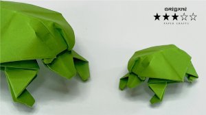Оригами Бумажная Черепашка из листа бумаги. Подробный видео урок для детей. ★★★☆☆