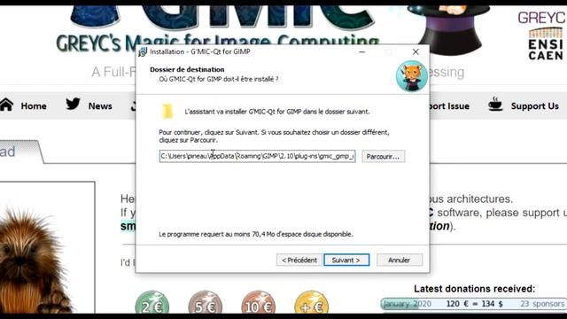 Installer le greffon gratuit G'MIC pour GIMP avec installer de Windows смотреть онлайн