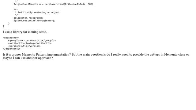 Code Review: Memento Pattern implementation смотреть онлайн
