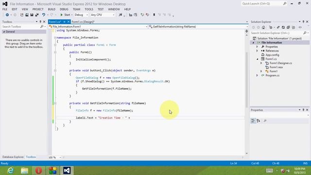 [C#] Получать информацию о файле смотреть онлайн