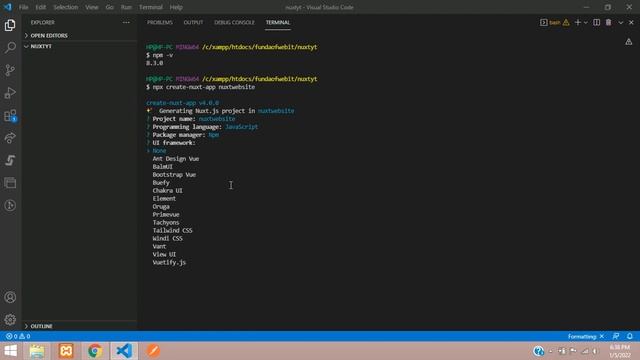 NuxtJS Website Design - 1: NuxtJS Installation, create & run app | How to Setup NuxtJS Project смотреть онлайн