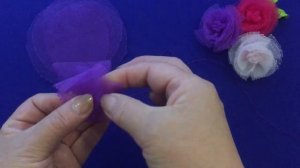 DIY tulle flowers/Flor de tul/Цветок из фатина