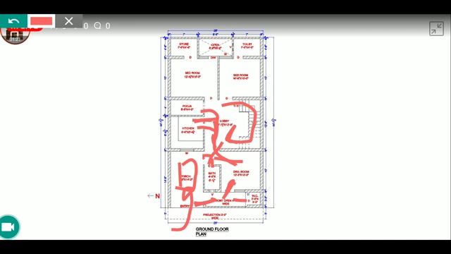 25 x 44 House Floor Plan смотреть онлайн