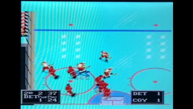 ArmaGEEKdon 42 - SEGA GENESIS MEGADRIVE play NHL Hockey '94 Playoffs semis Calgary vs Detroit! смотреть онлайн