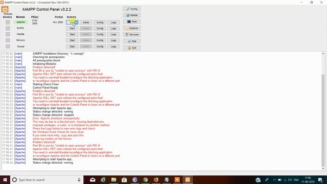 How to Solve Error: Apache & Mysql Shutdown unexpectedly in Xampp ?? Xampp apache not running смотреть онлайн