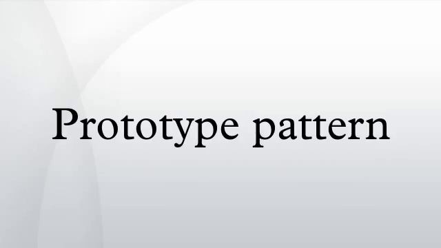 Prototype pattern смотреть онлайн