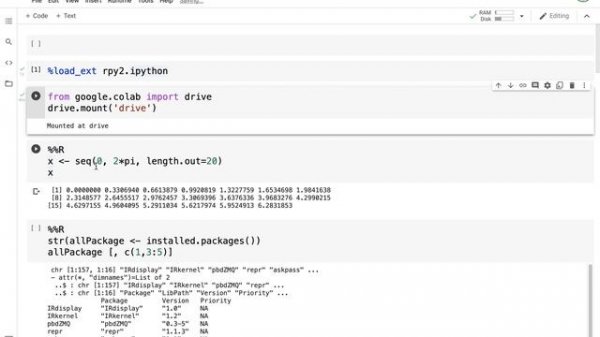 Using R Programming Language Within Google Colab