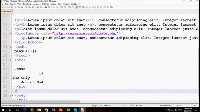 Webdesign and development for Beginners Code, Pre and Br tags смотреть онлайн