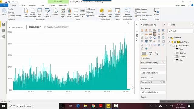 Customise Bin Size for a Histogram Power BI смотреть онлайн