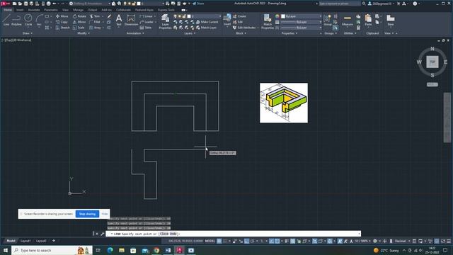AutoCAD : Lecture 4 3rd Angle Projection of an Object смотреть онлайн
