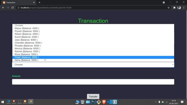 Basic Banking System with Source Code | Web development | PHP & SQL | Sparks Foundation | Task 1 смотреть онлайн