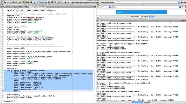 How to test different OPTIMIZERs and Epoch Sizes in a Deep Learning model ? смотреть онлайн