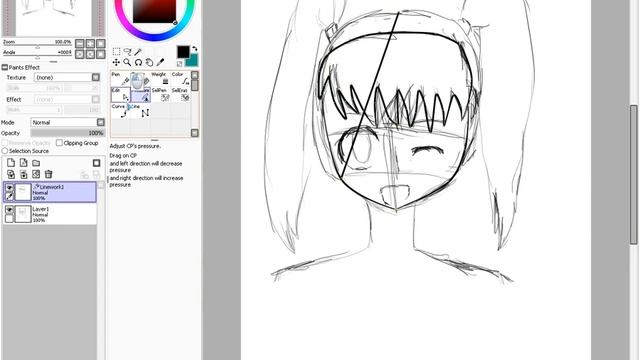 Рисуем аниме девочку в Paint Tool Say смотреть онлайн