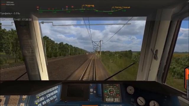 ZD simulator Маршрут Ростов-Горячий ключ. Участок Батайск-Ростов пригородный на ЭД9М смотреть онлайн