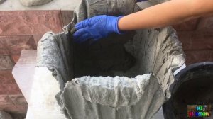 ВАЗОН ИЗ ТРЯПОК И ЦЕМЕНТА СВОИМИ РУКАМИ  / VASE FROM RAGS AND CEMENT OWN HANDS - DIY