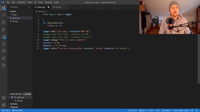 Python - LoGuru смотреть онлайн