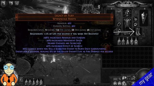 [Path Of Exile 3.22]►  Righteous Fire Build - Inquisitor Templar In PoE 3.22