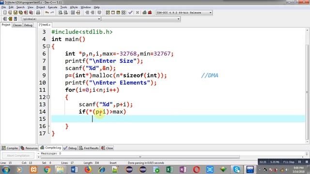 Find out max and min from array using dynamic memory allocation in C programming | by Sanjay Gupta смотреть онлайн