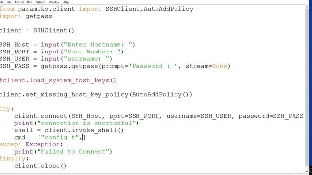 Interactive Session Executing multiple Commands Using Python Paramiko смотреть онлайн