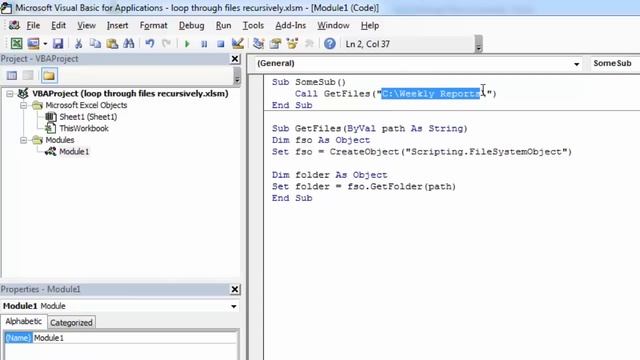 Excel VBA - How to Loop Through Folders Recursively and and Listing File Names смотреть онлайн