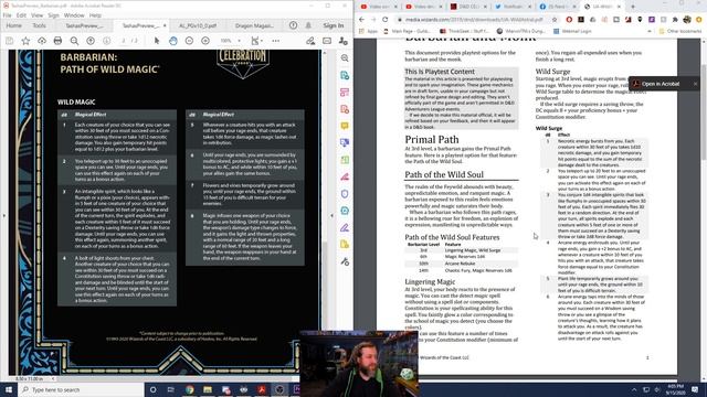 Wild Magic Barbarian Comparison UA vs Tasha's Cauldron of Everything | Nerd Immersion смотреть онлайн