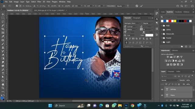 EASY BIRTHDAY FLYER DESIGN IN PHOTOSHOP смотреть онлайн