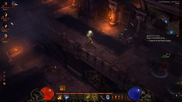 Diablo 3 Beta - Co-Op gameplay (Skeleton King Runs) смотреть онлайн