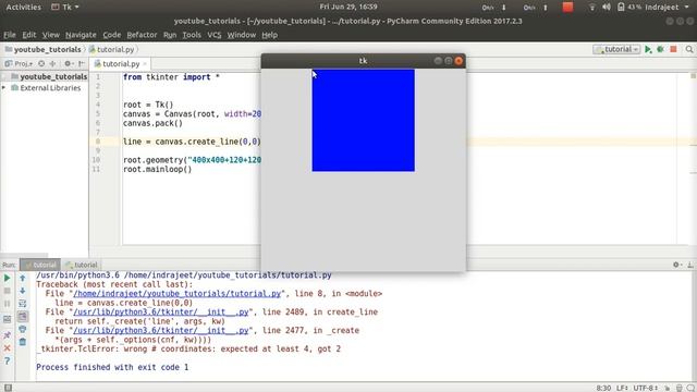 Python GUI Tutorial - 14 - Canvas - create line | Tkinter смотреть онлайн