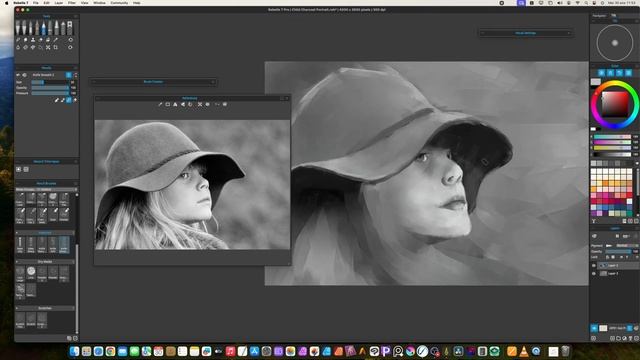 Charcoal Portrait - Rebelle 7 Tutorial смотреть онлайн