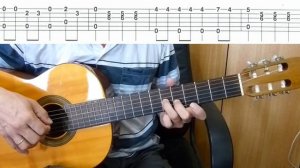 Сулико -  на гитаре + табы - Georgian song - Suliko  - guitar + tabs