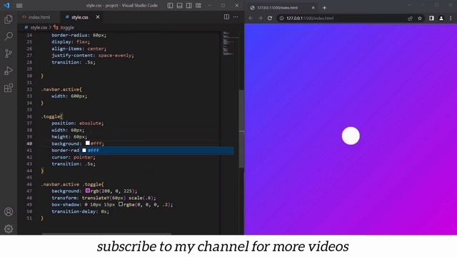 animated menu toggle using html scc and javascript смотреть онлайн