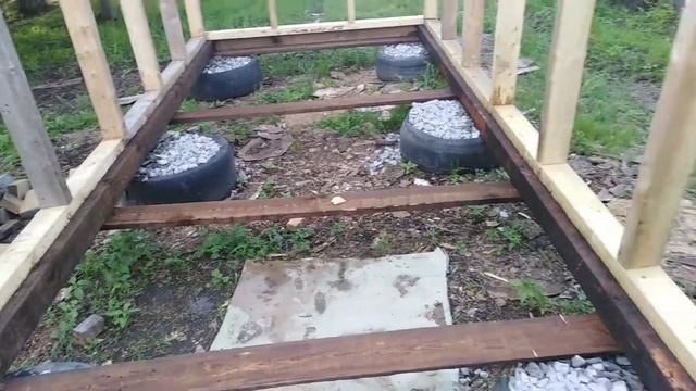 Каркасные стены из доски 100*50. Тёплый сарай.