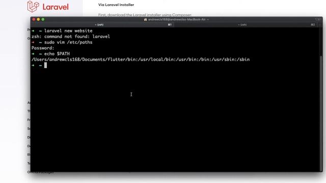 Fixed - zsh: command not found: laravel (2020) смотреть онлайн