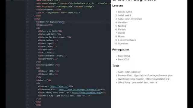 Sass & SCSS for beginners - part 1 смотреть онлайн